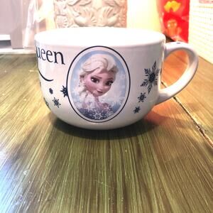 Disney Frozen NEW Elsa Snow Queen 24 oz. Porcelain Soup Mug Coffee Cup